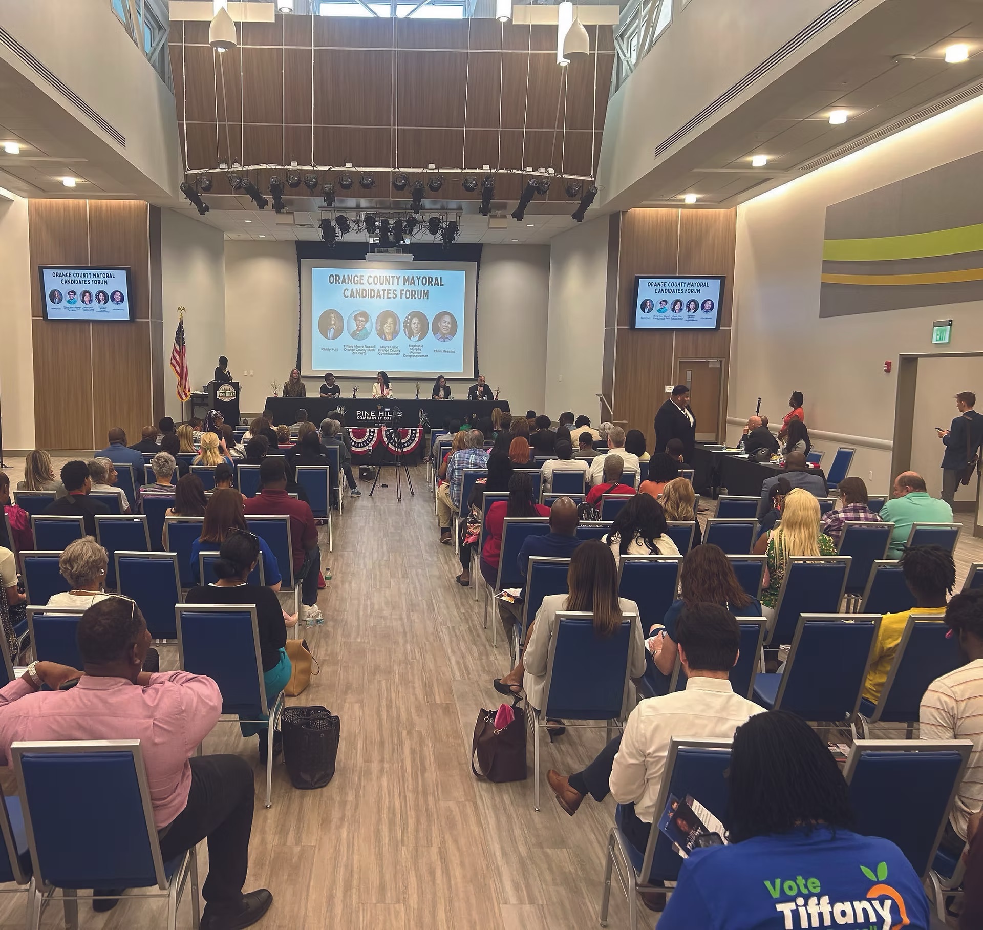 Audience gathered for a community program